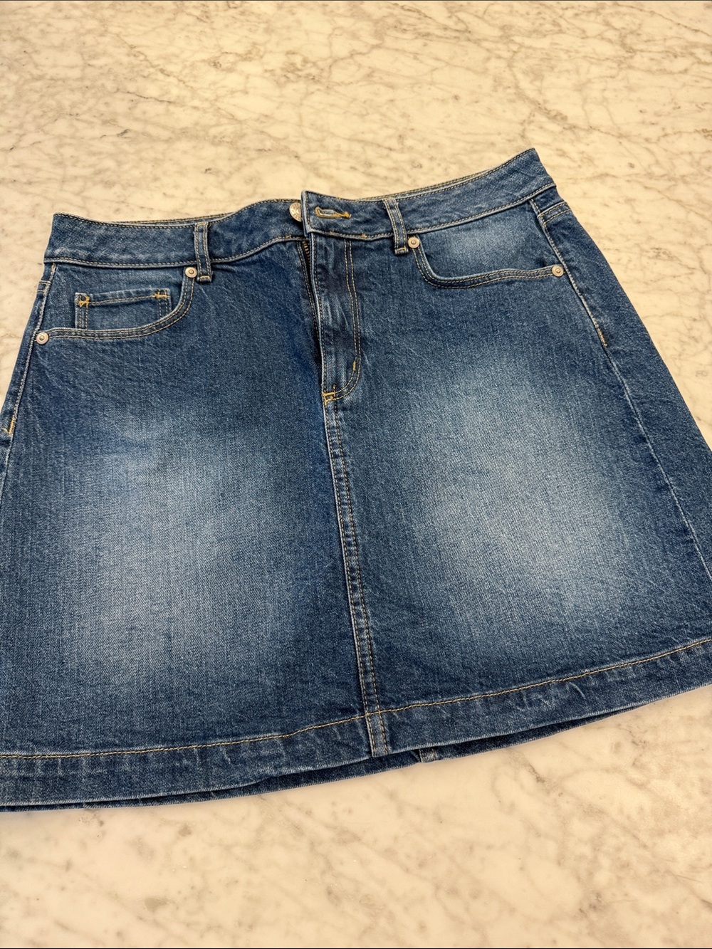 AT Loft Classic Blue Denim A-Line Skirt